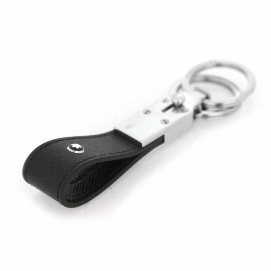 Llavero Montblanc con trabilla y 2 anillos Sartorial negros 114627 - Joyería Capodagli