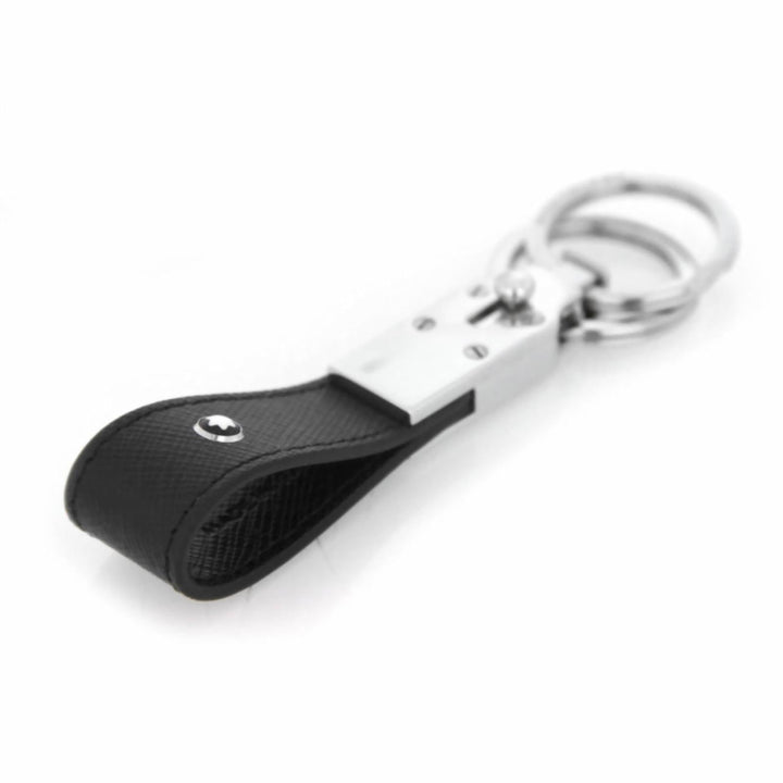 Llavero Montblanc con trabilla y 2 anillos Sartorial negros 114627 - Joyería Capodagli