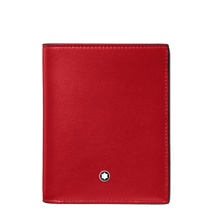 Montblanc portafoglio compatto Meisterstück 6 scomparti nero/rosso 129679 - Capodagli 1937