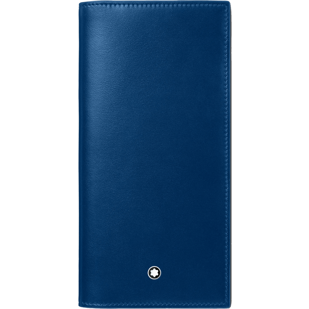 Montblanc portafoglio lungo 15 scomparti Meisterstück nero/blu 129681 - Capodagli 1937