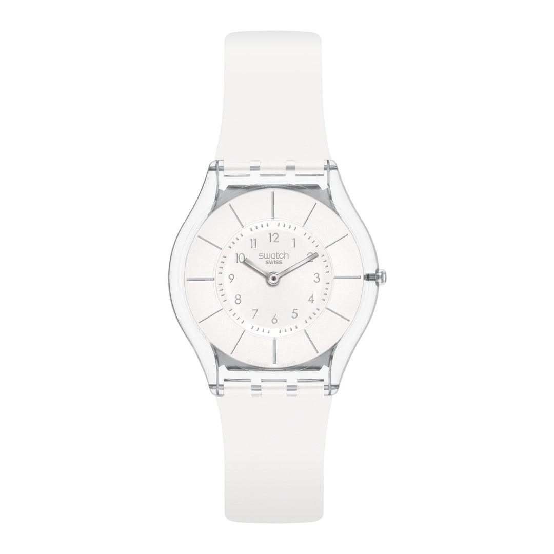 Swatch orologio WHITE CLASSINESS AGAIN Originals Skin 34mm SS08K102-S14 - Capodagli 1937