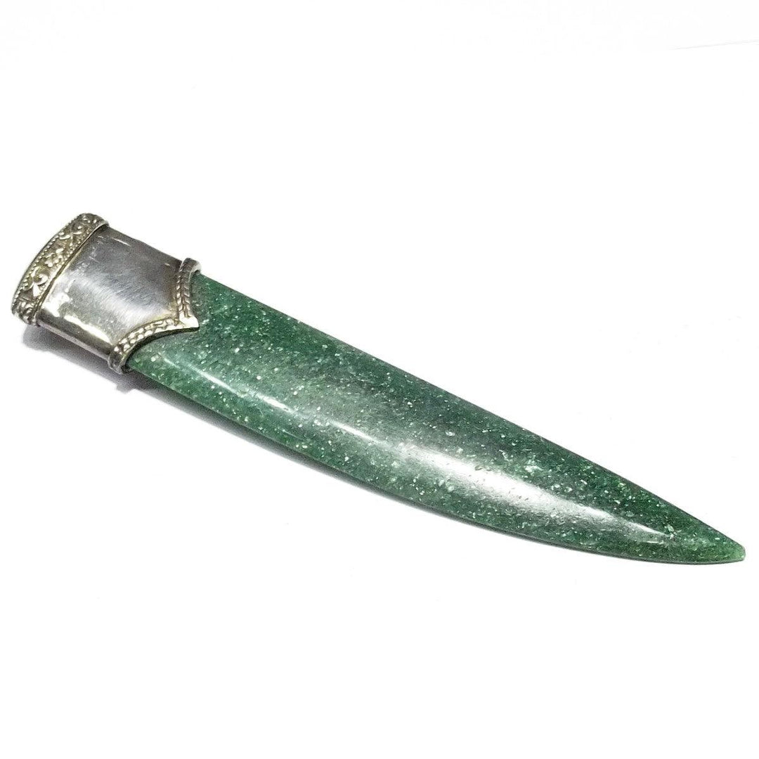 Aventurine letter opener with antique 925 silver cap A-0217-A - Capodagli Jewelery