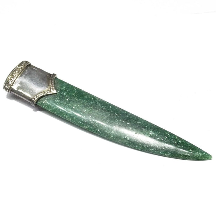 Aventurine letter opener with antique 925 silver cap A-0217-A - Capodagli Jewelery