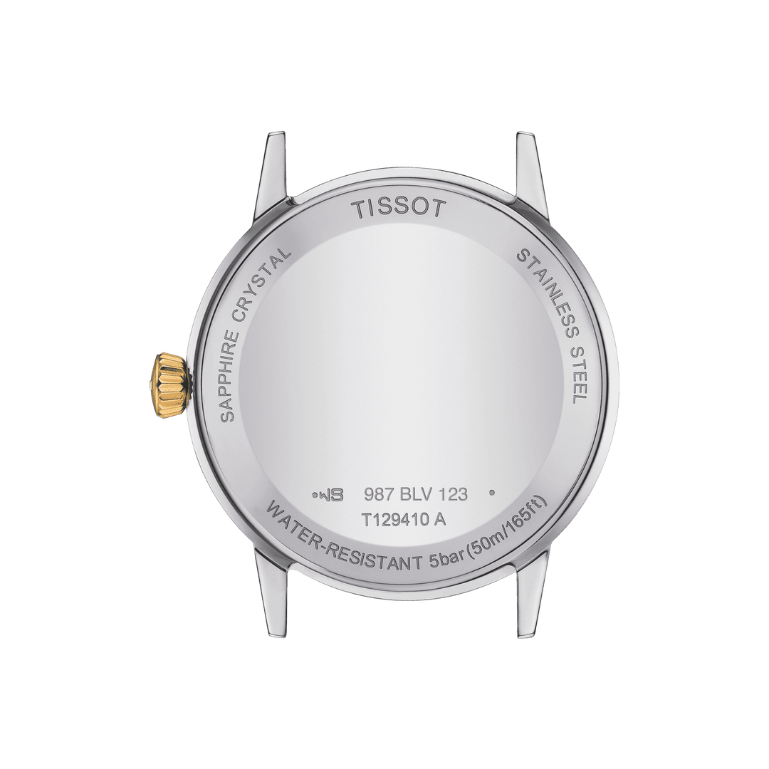Tissot watch Classic Dream 42mm silver quartz steel PVD yellow gold finish T129.410.22.031.00 - Capodagli 1937