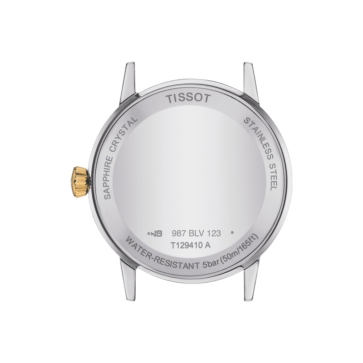 Tissot watch Classic Dream 42mm silver quartz steel PVD yellow gold finish T129.410.22.031.00 - Capodagli 1937