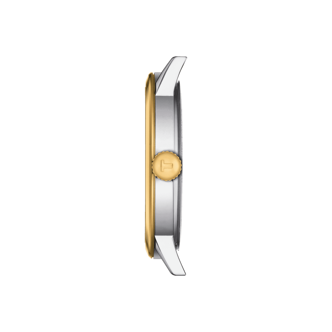 Tissot watch Classic Dream 42mm silver quartz steel PVD yellow gold finish T129.410.22.031.00 - Capodagli 1937