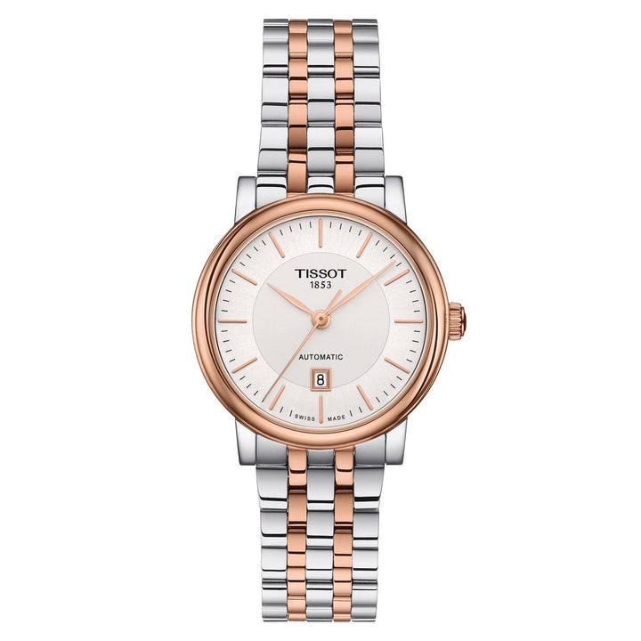 Tissot orologio donna Carson Premium Powermatic 80 Lady automatico 30mm acciaio PVD oro rosa T122.207.22.031.01 - Gioielleria Capodagli