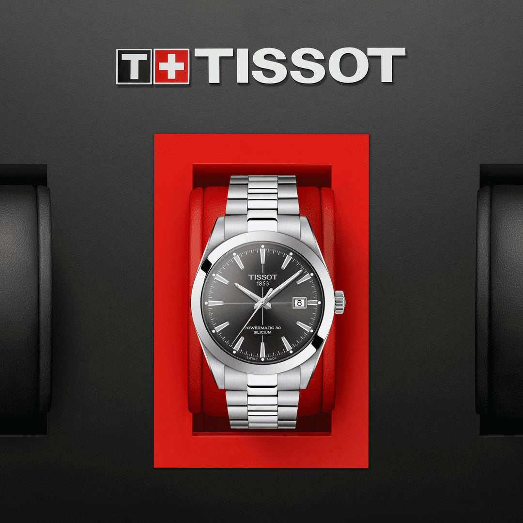 Tissot orologio Gentleman Powermatic 80 Silicium 40mm antracite automatico acciaio T127.407.11.061.01 - Capodagli 1937