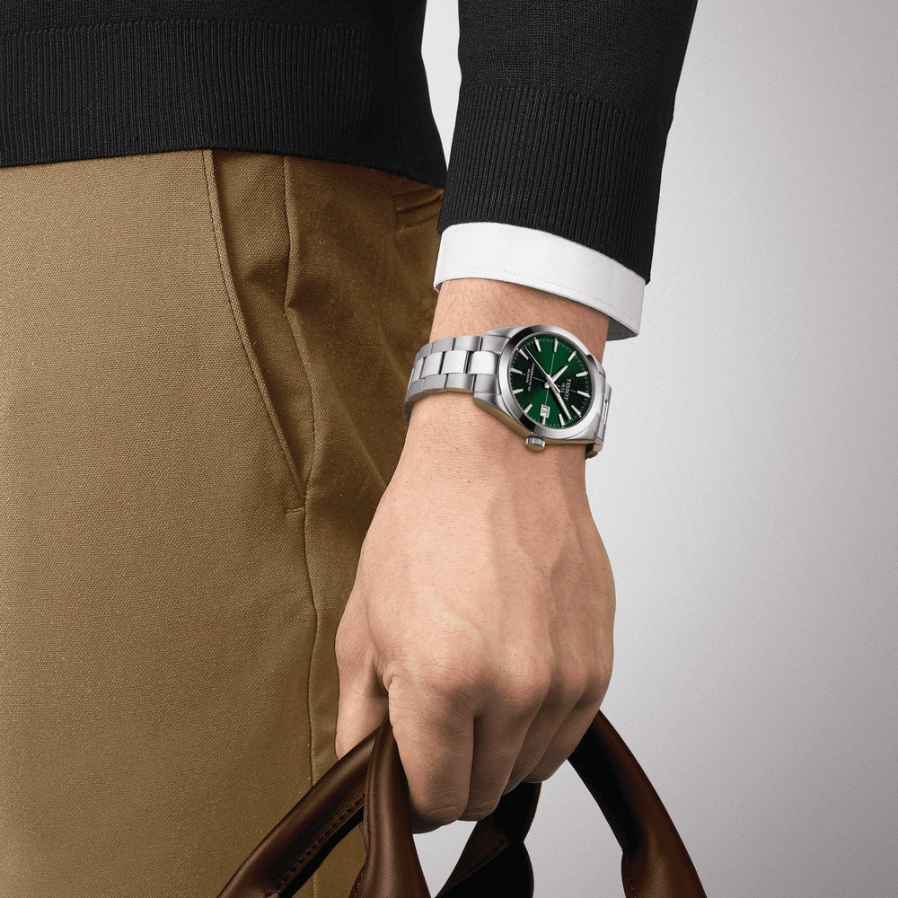 Reloj Tissot Gentleman Powermatic 80 Silicium 40mm verde automático acero T127.407.11.091.01 - Capodagli 1937