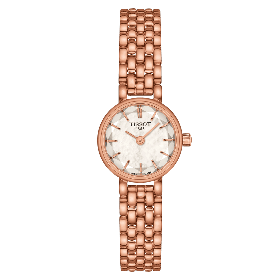 Tissot orologio Lovely Round 19,5mm madreperla quarzo acciaio finitura PVD oro rosa T140.009.33.111.00 - Capodagli 1937