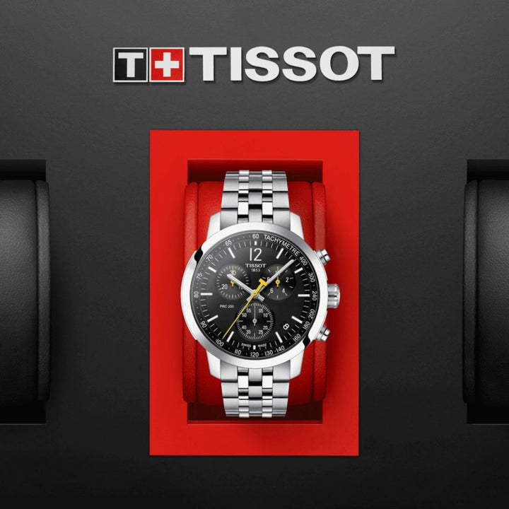 Tissot orologio PRC 200 Chronograph 43mm nero quarzo acciaio T114.417.11.057.00 - Capodagli 1937