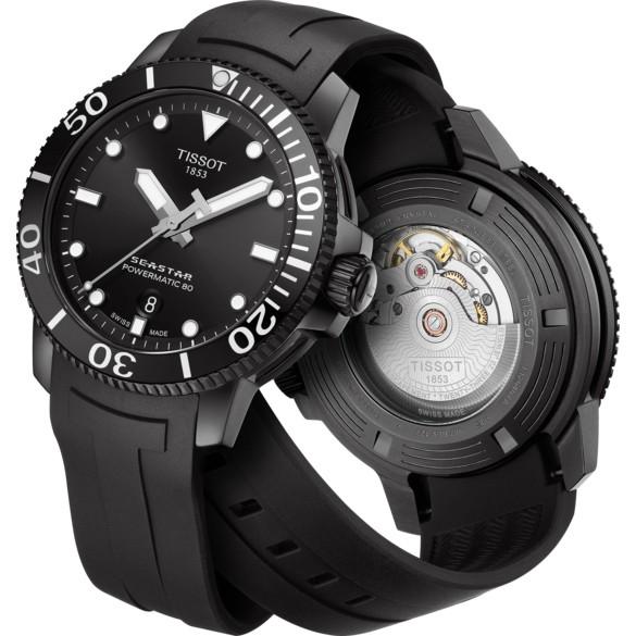 Tissot orologio Seastar 1000 Powermatic 80 automatico acciaio nero T120.407.37.051.00 - Gioielleria Capodagli