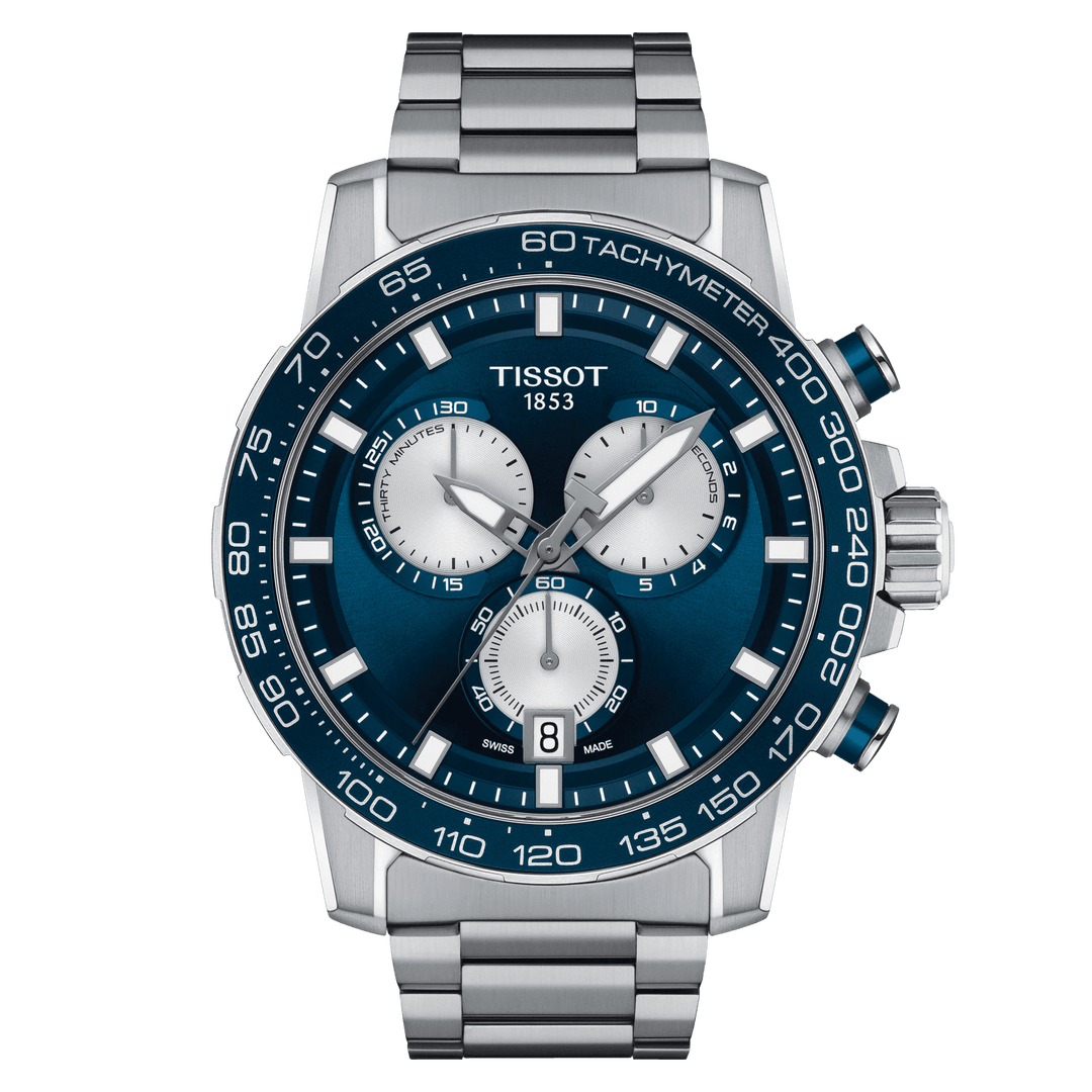 Tissot orologio Supersport Chrono 45,5mm blu quarzo acciaio T125.617.11.041.00 - Capodagli 1937