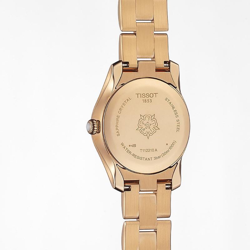 Montre Tissot T-Wave 30mm T-Lady acier quartz PVD T112.210.33.061.00 - Gioielleria Capodagli