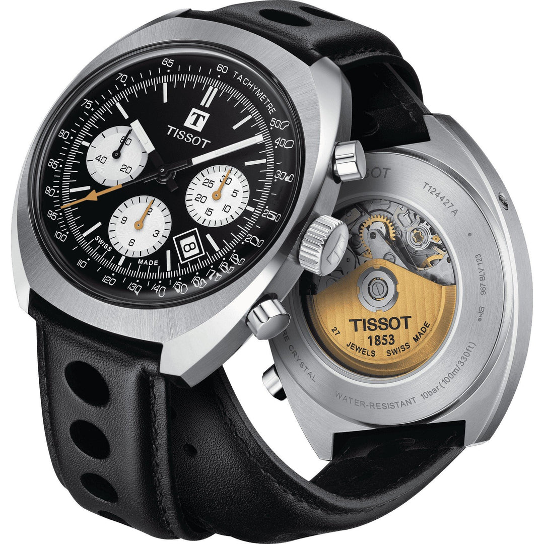 Montre homme Tissot Heritage 1973 chronographe 43mm automatique acier T124.427.16.051.00 - Gioielleria Capodagli