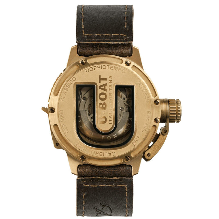 U-BOAT orologio DOPPIOTEMPO 46 BRONZO GR 46mm nero automatico bronzo 9008 - Capodagli 1937