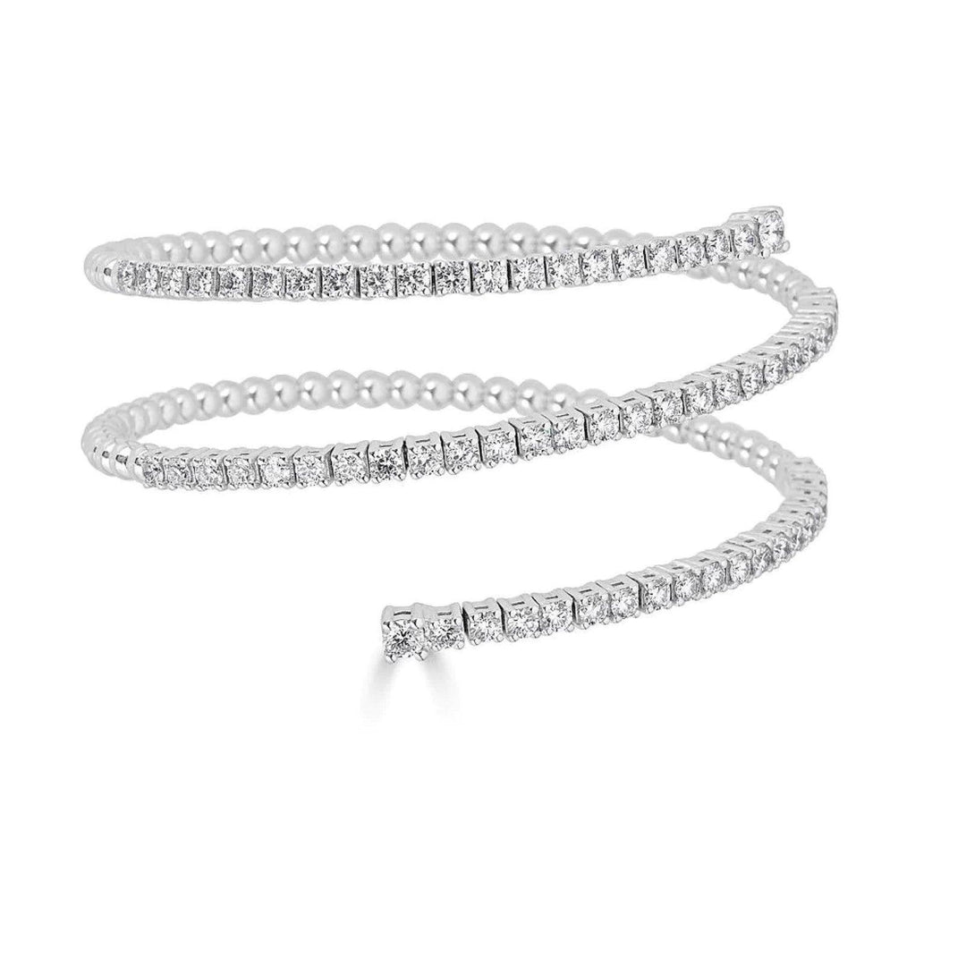 Zydo bracciale Spirale Avvolgente oro bianco 18 kt diamanti 69293B - Capodagli 1937